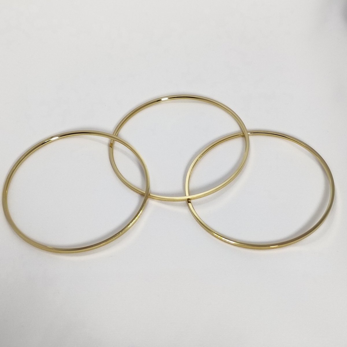 Paslanmaz Çelik Ajda Bilezik Üçlü ve İkili Set | Gold | Silver | 60 mm | 65 mm | - Zennemor