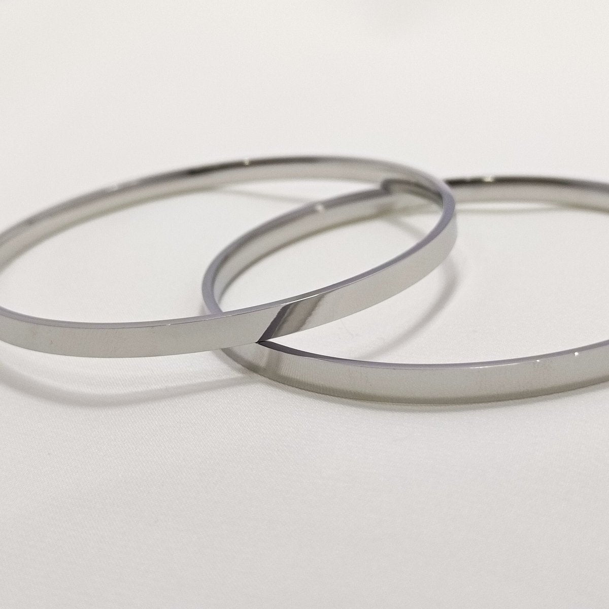Paslanmaz Çelik Ajda Bilezik Üçlü ve İkili Set | Gold | Silver | 60 mm | 65 mm | - Zennemor
