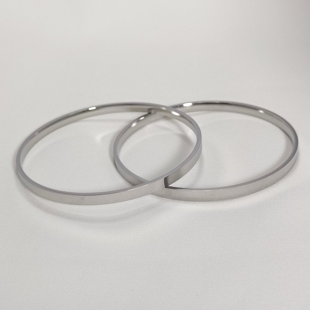 Paslanmaz Çelik Ajda Bilezik Üçlü ve İkili Set | Gold | Silver | 60 mm | 65 mm | - Zennemor