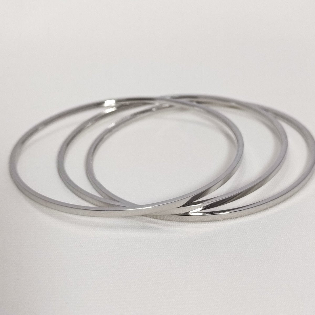Paslanmaz Çelik Ajda Bilezik Üçlü ve İkili Set | Gold | Silver | 60 mm | 65 mm | - Zennemor