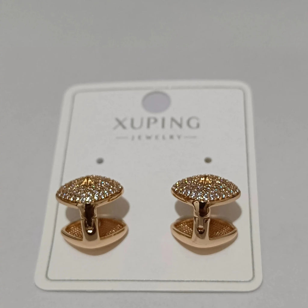 Xuping Kaliteli Paslanmaz Çelik Antialerjik Zirkon Taşlı Kare Model Küpe - Zennemor